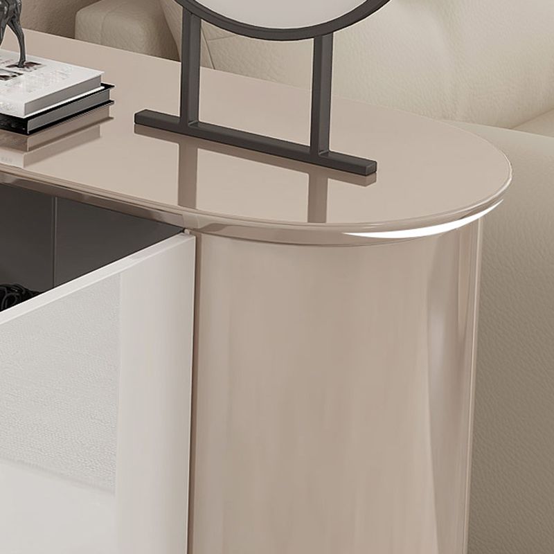 Contemporary Wooden Cabinet Solid Color Accent Cabinet with Drawer and Door