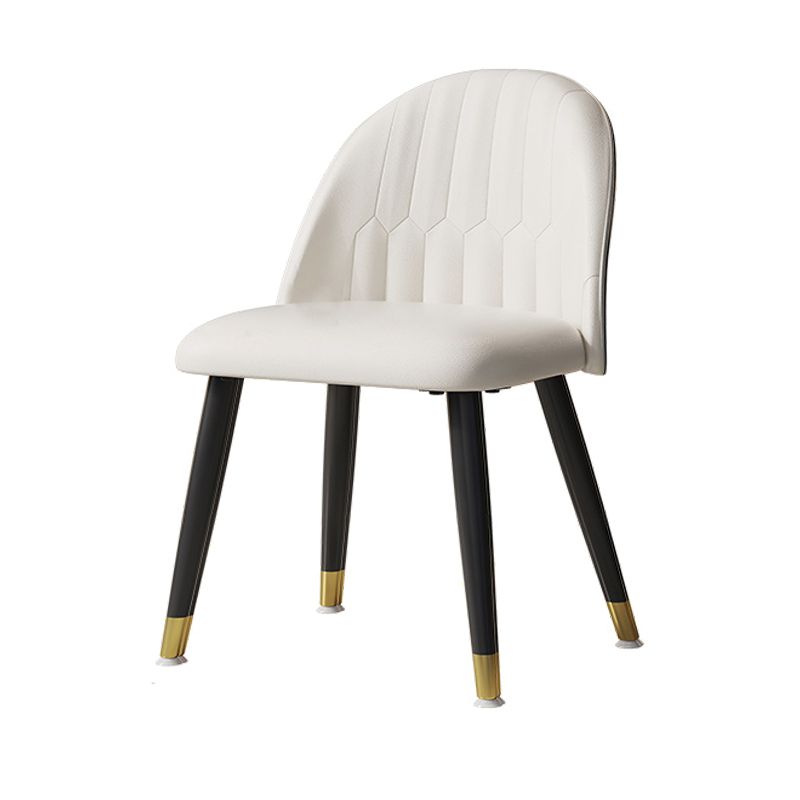 1/4/7 Pcs Metal Modern Dining Room Set with Round Table and Steel Legs Dining Set