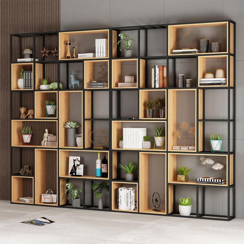 9.84" W Industrial Antique Finish Shelf Bookcase Etagere Metal Bookshelf