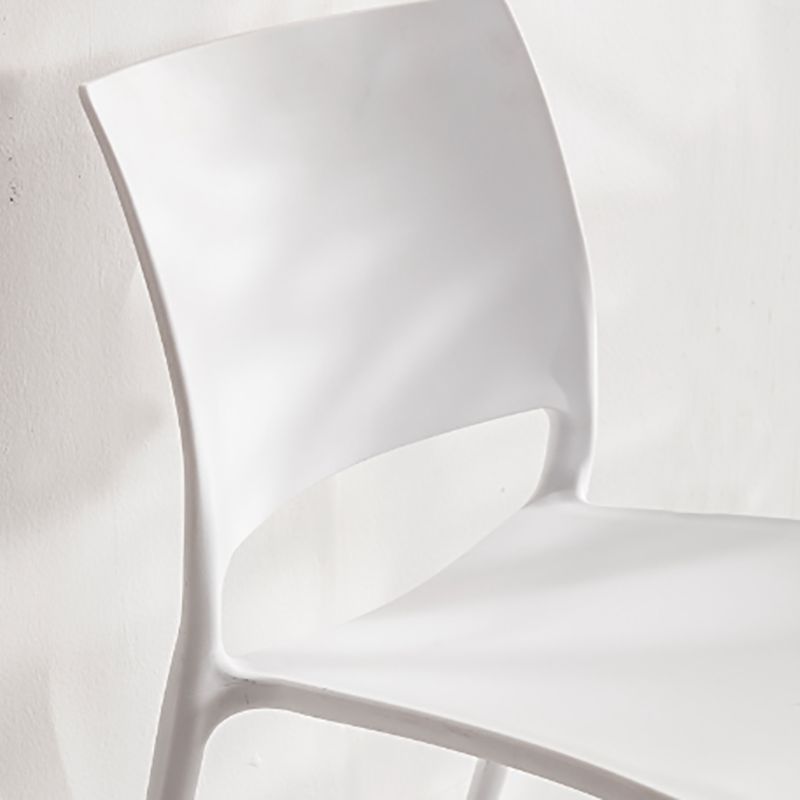 Contemporary Style Side Chair Open Back Plastic Dining Room Chair