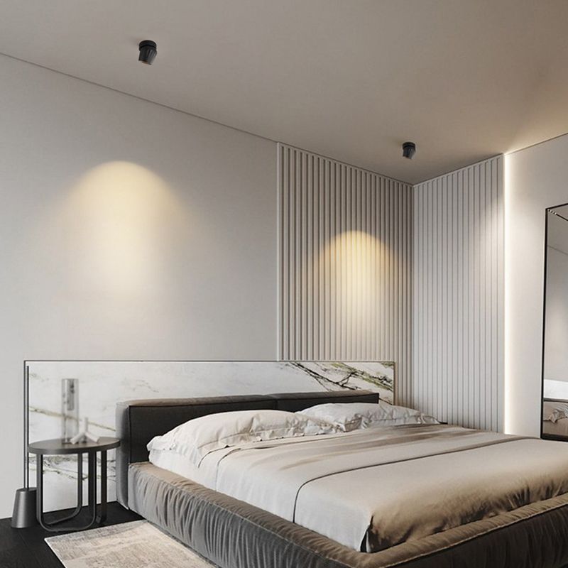 1 Light Cylinder Flush Light Simplicity Metal Flush Mount Lights
