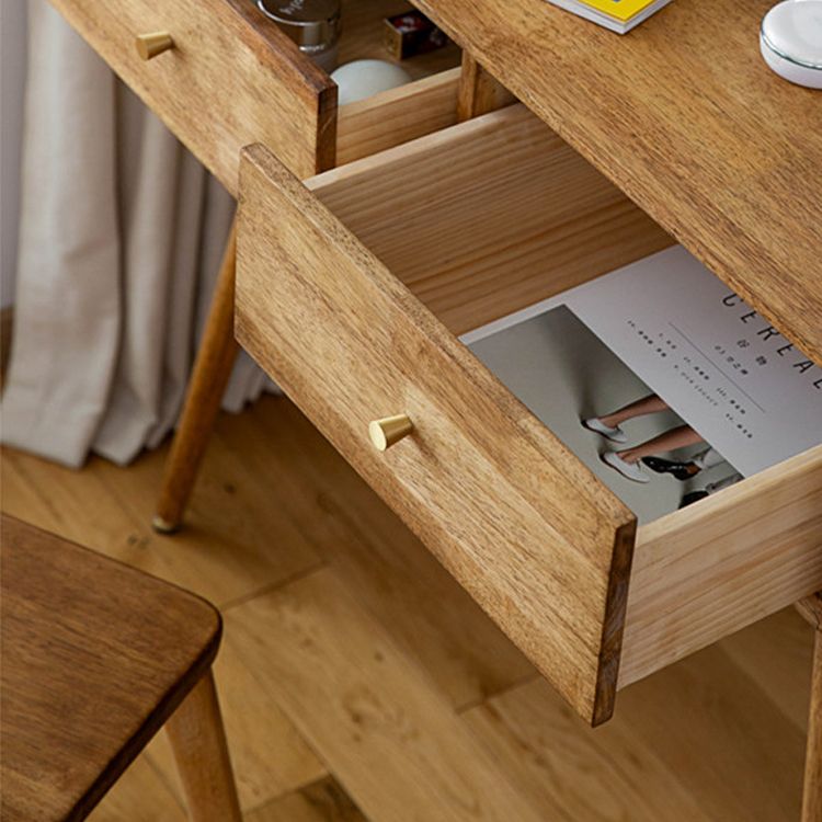 Contemporary Solid Wood Make-up Vanity Home Vanity Desk with Mirror