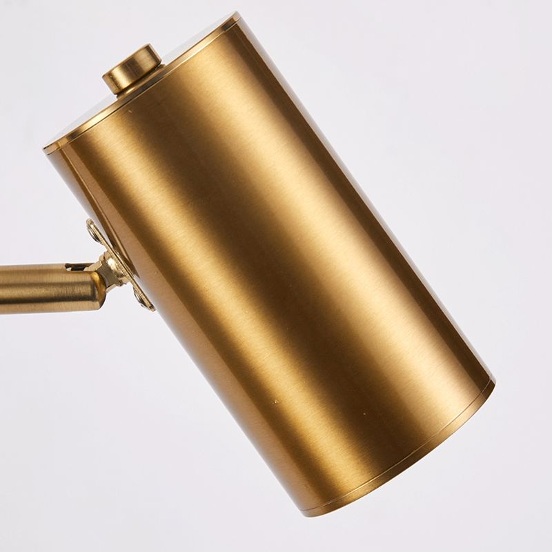 Lámpara de pared ajustable de aluminio electroplacado en la luz de pared cilíndrica de hierro de estilo de lujo moderno