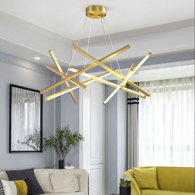 Lampada in metallo in metallo impilato Fun a sospensione a LED in stile moderno