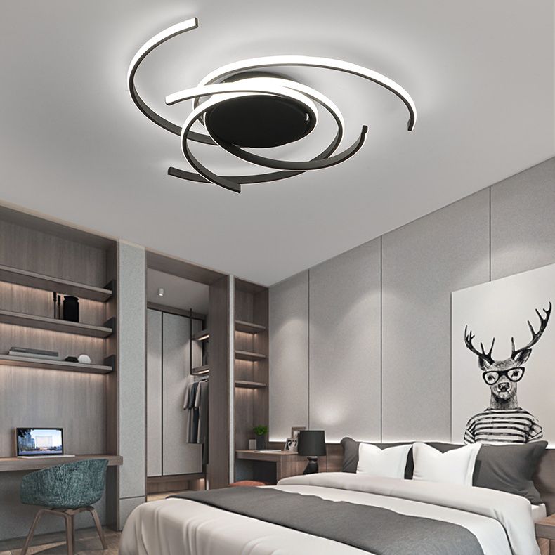 Moderne stijl spiraalvormige inbouw plafondlamp Metaal LED slaapkamer plafondlamp