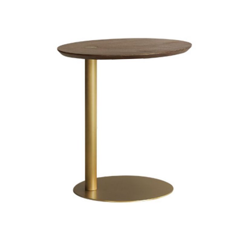 19" Wide Contemporary Corner Table Round Pedestal Side Table