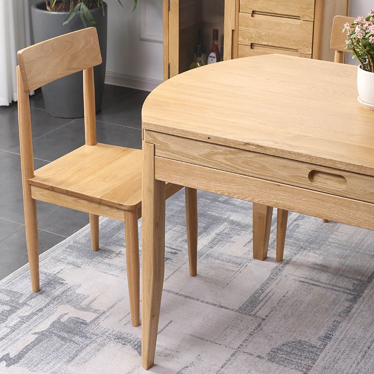 Minimalist Wooden Dining Set Standard Height with 4 Legs Base Dining Room Set for Home Use