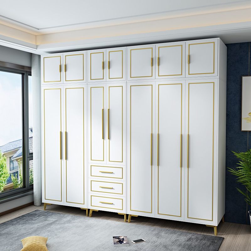 Contemporary Wardrobe Closet with Legs Wooden Wardrobe Armoire