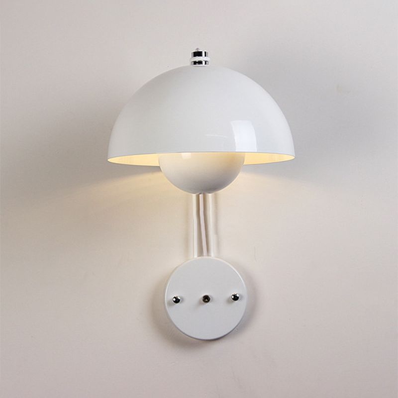 Modern Style Dome Wall Light Sconces Metal 1 Light Wall Lighting