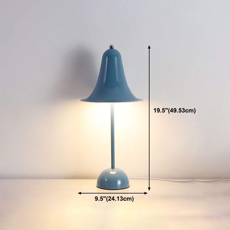 Bell Shape Table Lamp Modern Style Metal Single Light Night Table Lamp