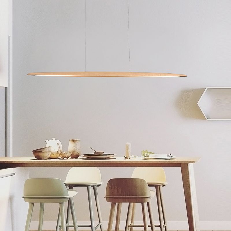 Luci a ciondolo da cucina moderna Lampaggio di illuminazione isola lineare in metallo