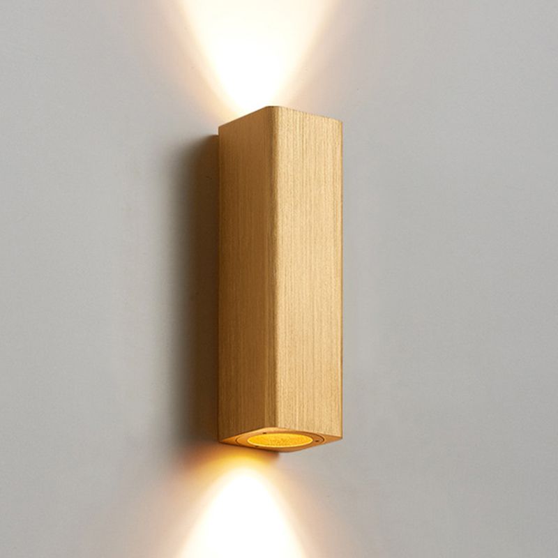 Rectangle Wall Lighting Fixtures Modern Style Aluminum 2-Lights Wall Mount Lamp