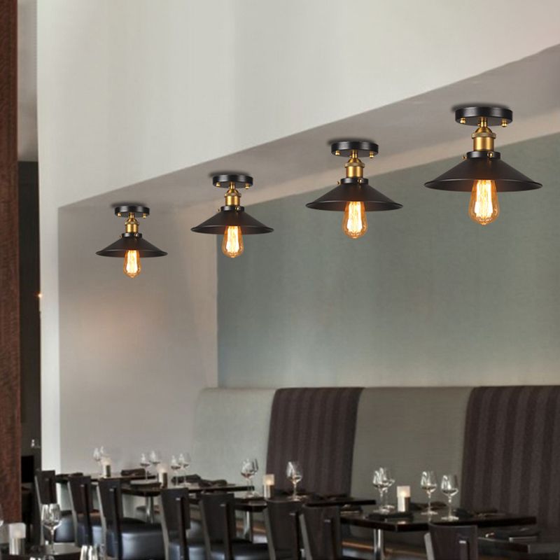 Amerikaanse landelijke inbouw plafondlamp retro industriële stijl creatieve slaapkamer gang studie balkon gangpad ingang ijzeren lampen