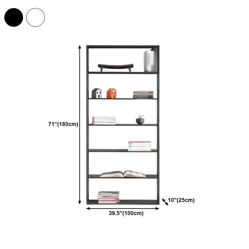Minimalist Style Open Shelf Bookcase with Rectangular Shelve