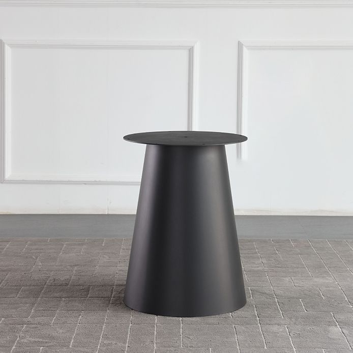 Round Sintered Stone Dining Table Modern Turntable Furniture with Steel Pedestal Base