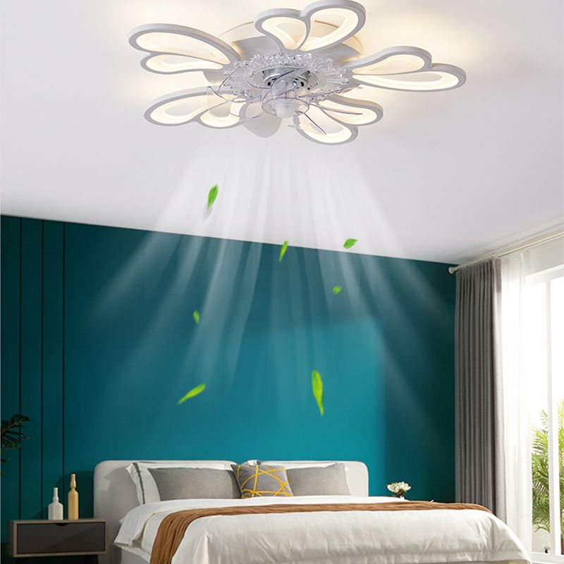 Luce a ventola del soffitto in metallo nordico illuminazione a filo a filo multipla con lama della ventola di plastica