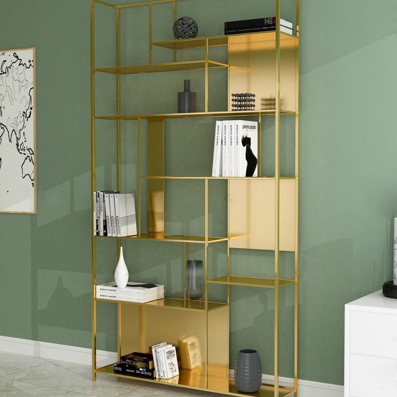 Open Back Bookshelf Contemporary Style Bookcase for Home Office Study Room