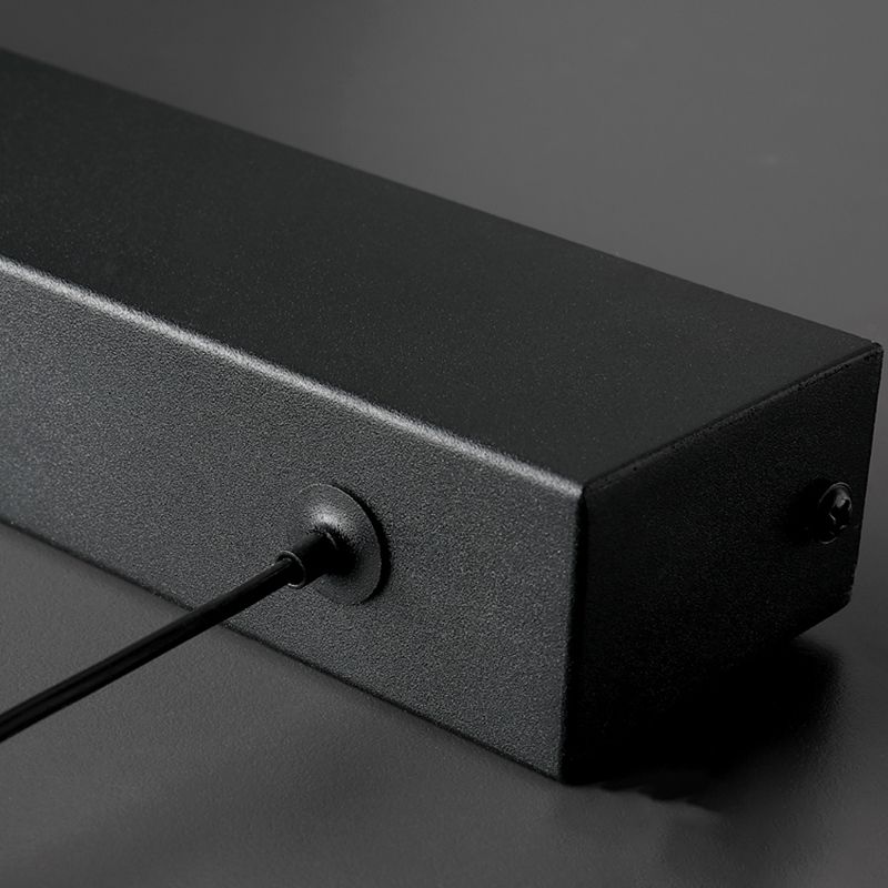 Aluminum Island Lamp Modern 1-Head Linear Restaurant Pendant Light with Acrylic Shade