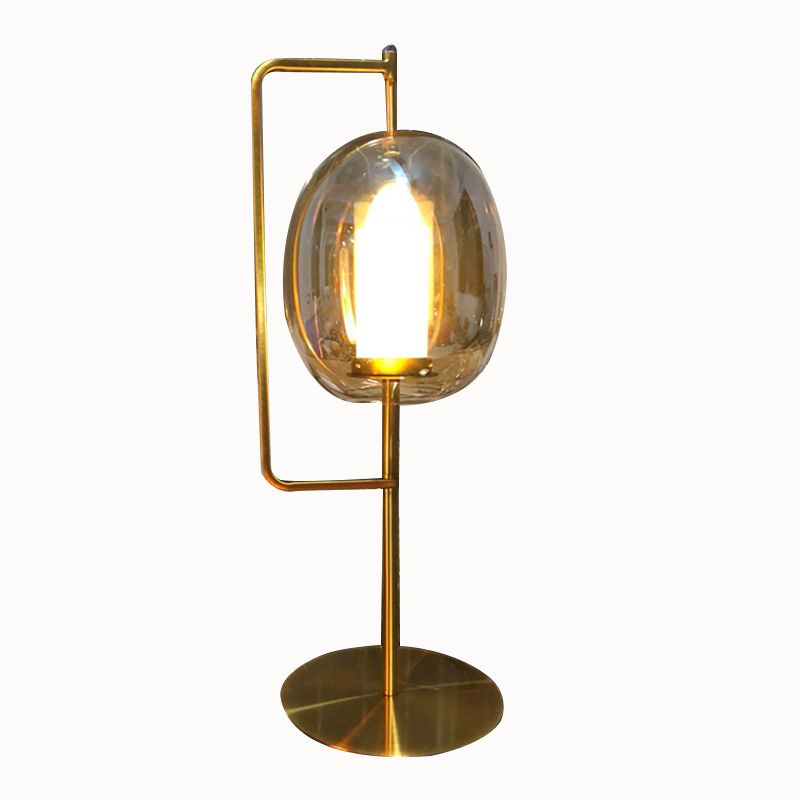 Lampada da tavolo a cupola in stile contemporaneo 1 luce da tavolo leggera