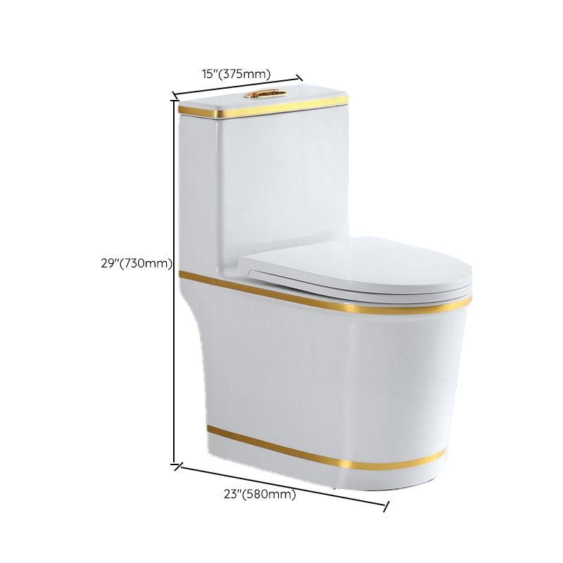 Traditional White Ceramic Flush Toilet Seat Included Urine Toilet for Washroom