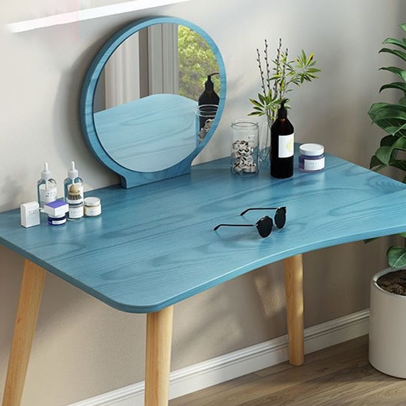 Scandinavian 15.74" Wide Wooden Dressing Table Mirror Make-up Vanity