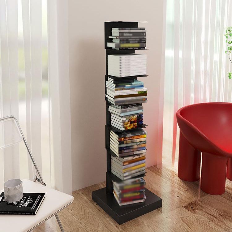 Closed Back Bookshelf Contemporary Style Invisible Bookcase for Study Room
