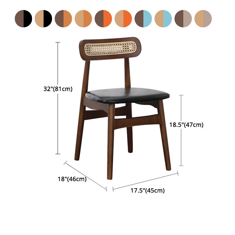 Silla lateral de madera tradicional para comedor, cocina, silla con respaldo abierto