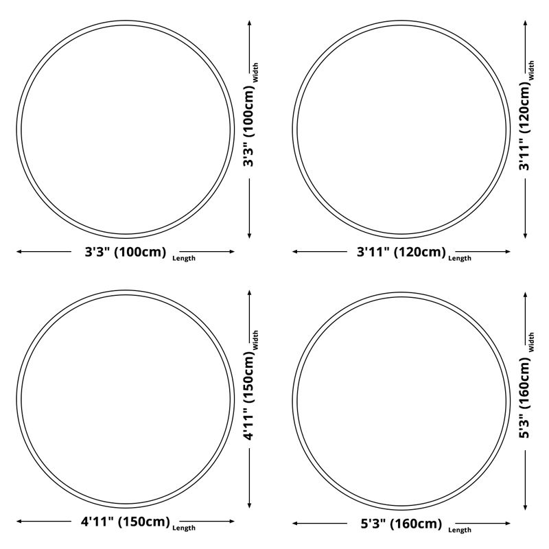 Tappeto multicolore rotondo che gira il tappeto del soggiorno in moquette di mucca con supporto non slip