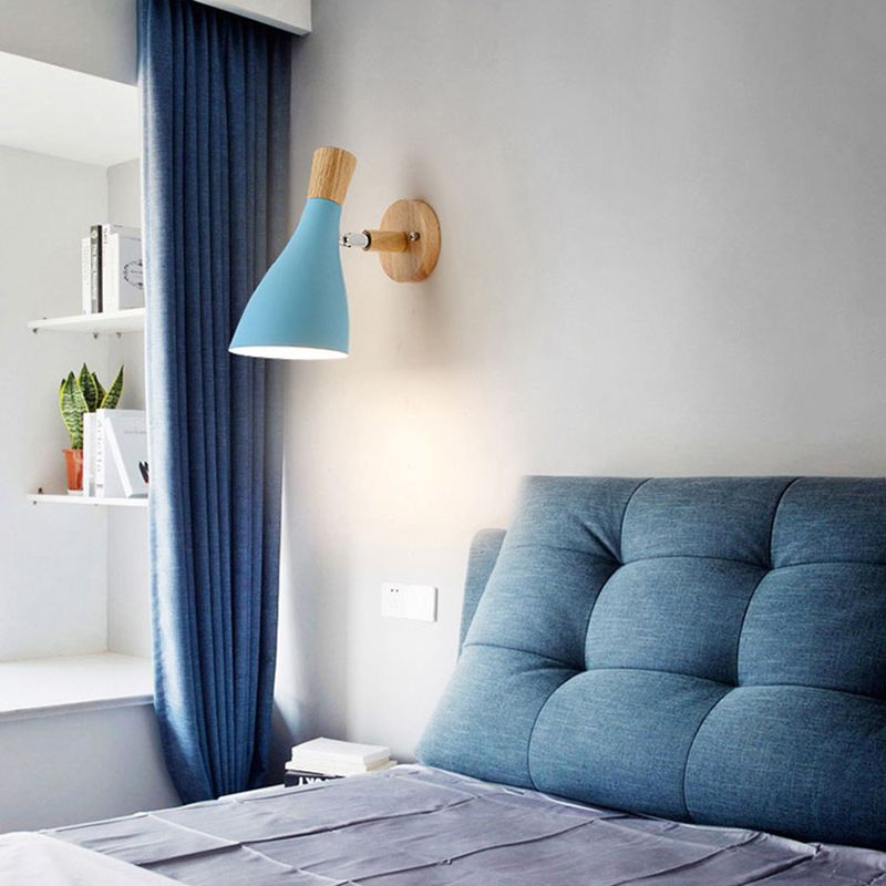 Metal Wall Lights Modern Macaron Style 1 Light Wall Sconce for Living Room