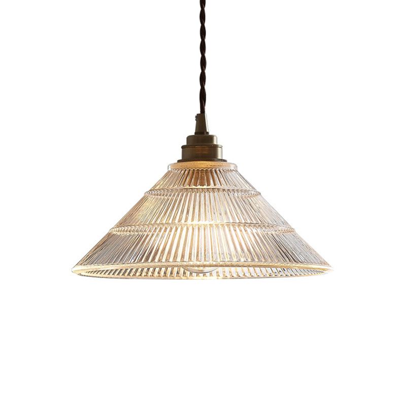 Glass Vintage Pendant Light 1-Light Hanging Ceiling Light for Dining Room