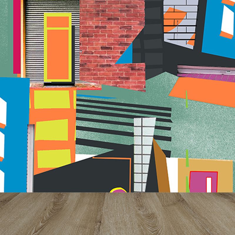 Close-Up Abstract Wall Mural Modern Non-Woven Material Wall Decor for Living Room