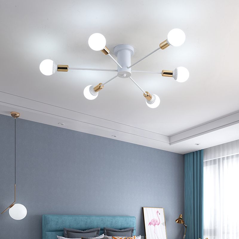 Industrial Ceiling Light Minimalist Flush Mount Ceiling Light Fixture with Glass Shade