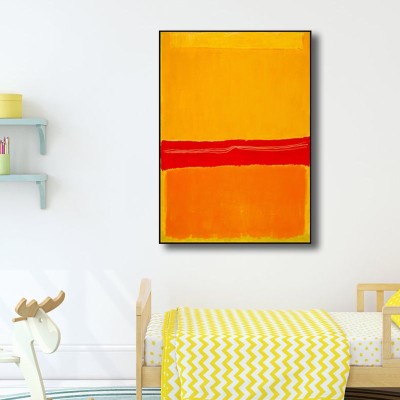 Illustrated Abstract Wall Art Print Nordic Textured Family Room Canvas in Light Color