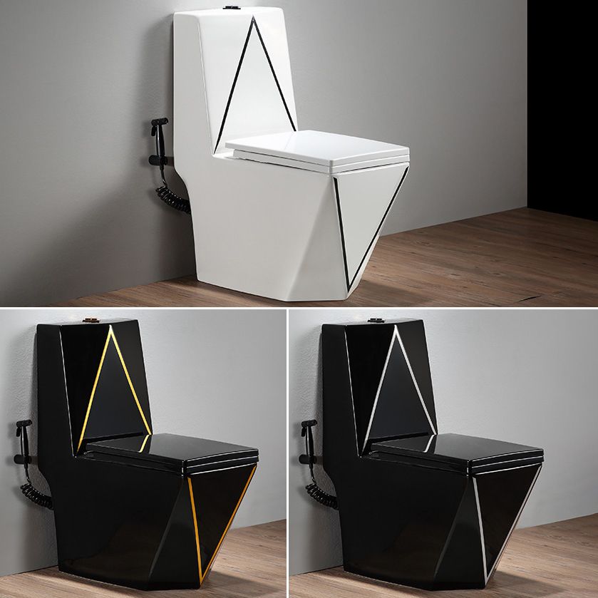 Skirted Traditional Toilet Floor Mount One-Piece Toilet with Slow Close Seat