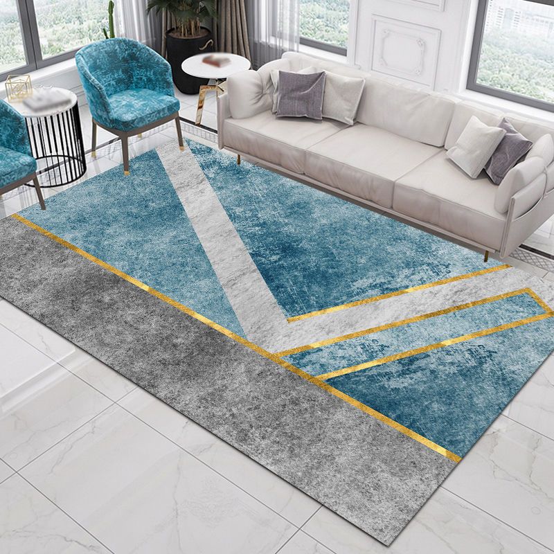Luxury Area Carpet Modern Indoor Rug Non-Slip Backing Polyester Carpet for Living Room