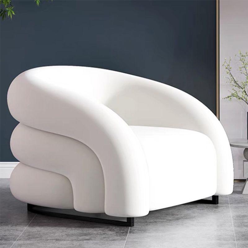 Nordic Style with Armrest Fabric Armrest Fixed Backrest Accent Chair
