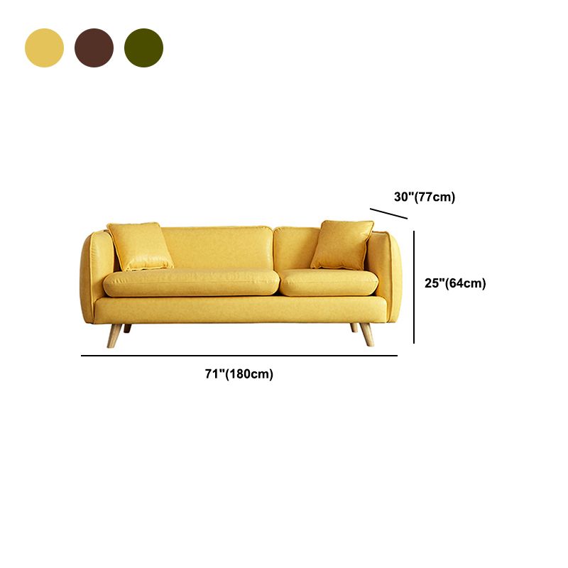 Tuxedo Arm Sofa 25.2" H Simple Faux Leather Cushions Seating