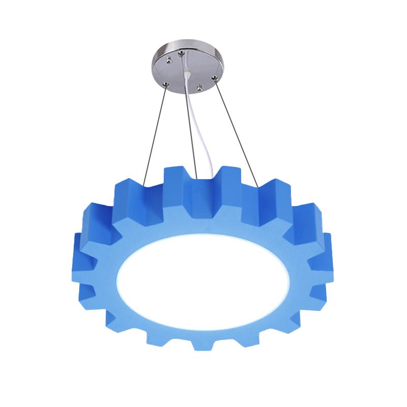 Creative Gear Pendant Light Acrylic Candy Colored LED Suspension Light for Kindergarten