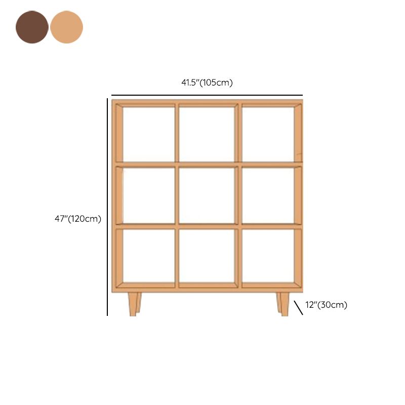 Contemporary Wooden Bookshelf Standard Bookcase with Shelves