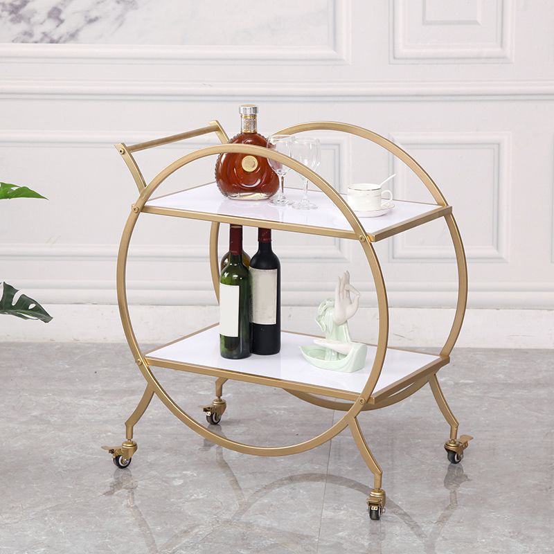 30.71" High Contemporary Style Prep Table Rolling Metal Prep Table for Kitchen