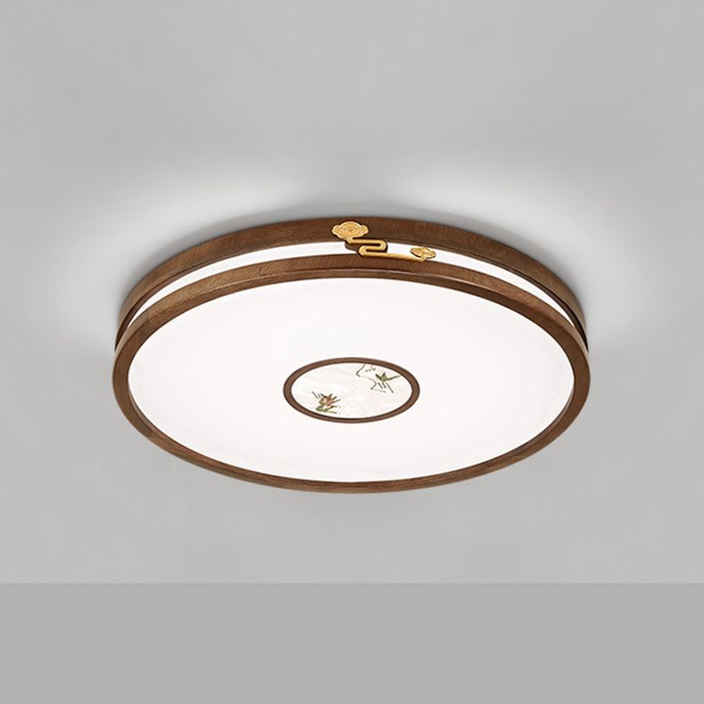 Modern Geometric LED Soffitto Lampada di Legno Flush Mount for Balcony Dining Room