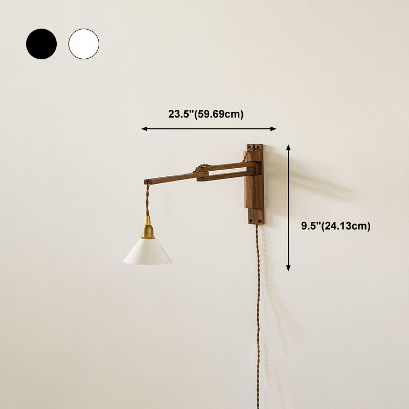 Lámpara de pared de madera ligera de pared de pared doméstica contemporánea para sala de estar de dormitorio