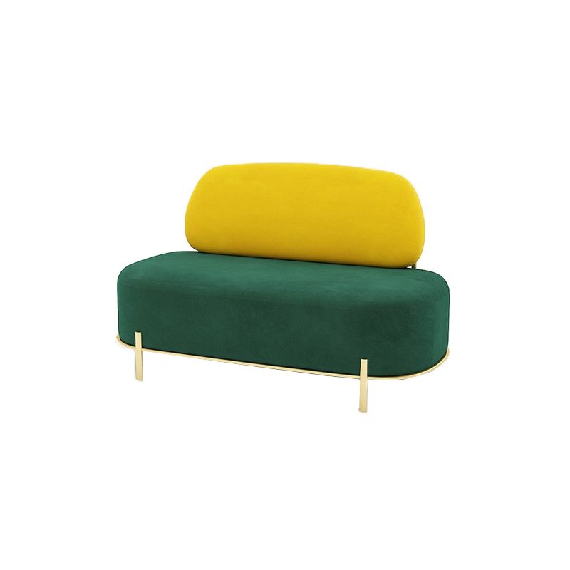 Armless Contemporary Sofa Velvet Tight Back for Apartment Sofa