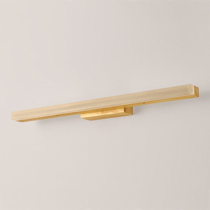 Wood Linear Vanity Wall Sconce Modern Style 1 Light Vanity Lighting Fixtures