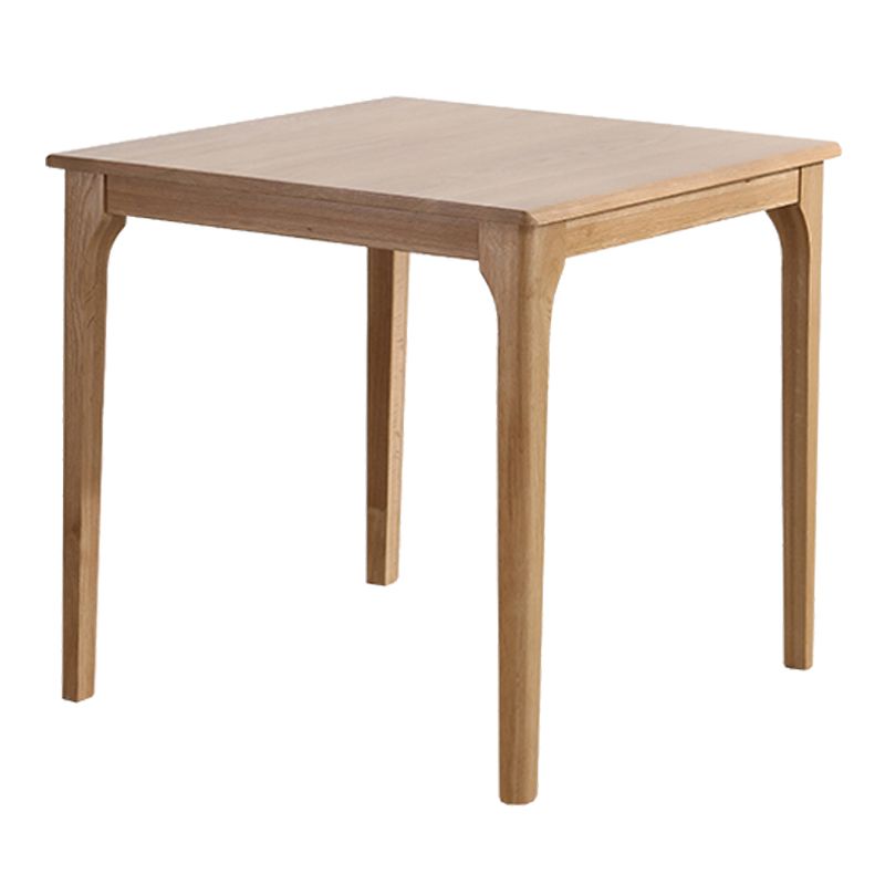 Table à manger carrée industrielle en bois table fixe avec chêne blanc