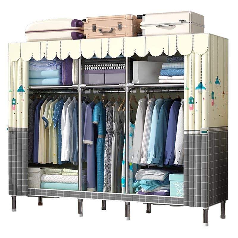 Contemporary Wardrobe Armoire Metal Wardrobe Closet for Bedroom