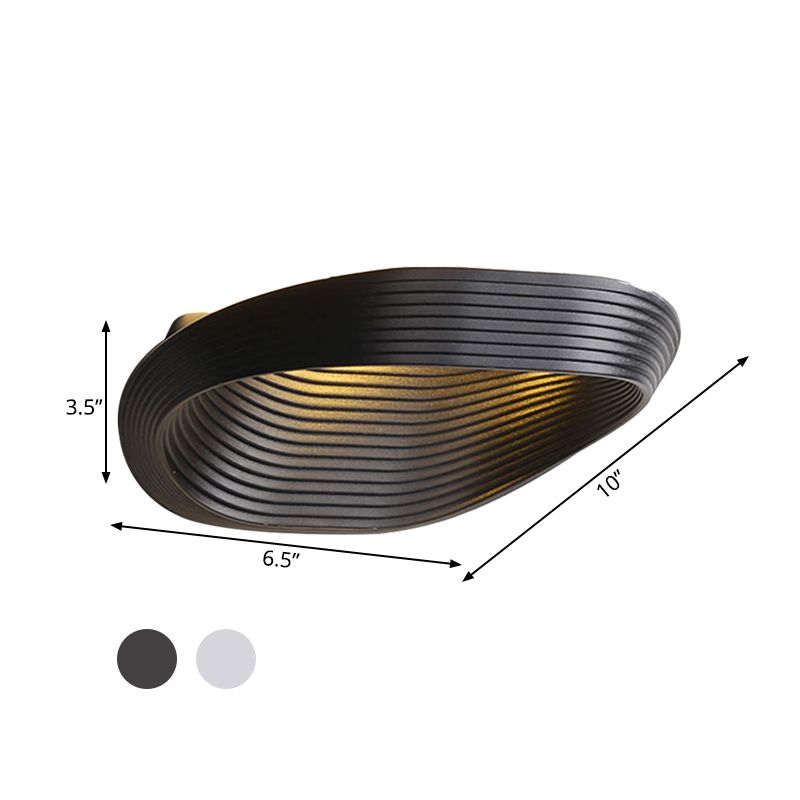 Luz de pared geométrica Splicina Minimalista 1 CABEZA CABEZA BLANCA/NEGRO LEIMINACIÓN DE MUBIERA LED DEL LED EN LA LUZ CALIENTE/BLANCA