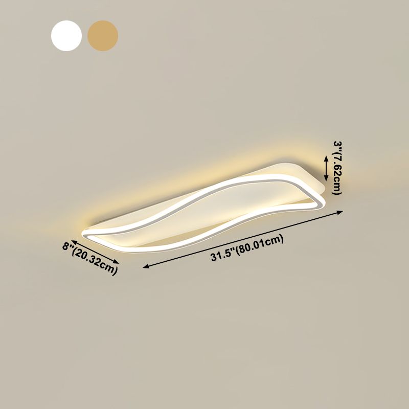 Modern Linear Ceiling Light Simple LED Ceiling Mount Lamp for Living Room Bedroom