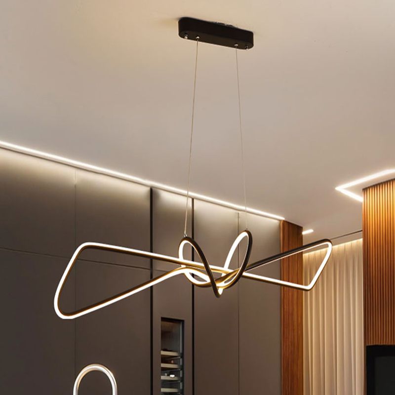 Idee per illuminazione dell'isola a LED Bowtie Kit di luce sospesa in metallo contemporaneo