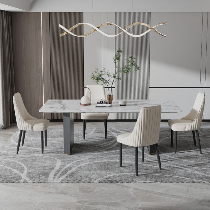 Faux Leather Dining Chair Parsons Home Arm Dining Side Chair